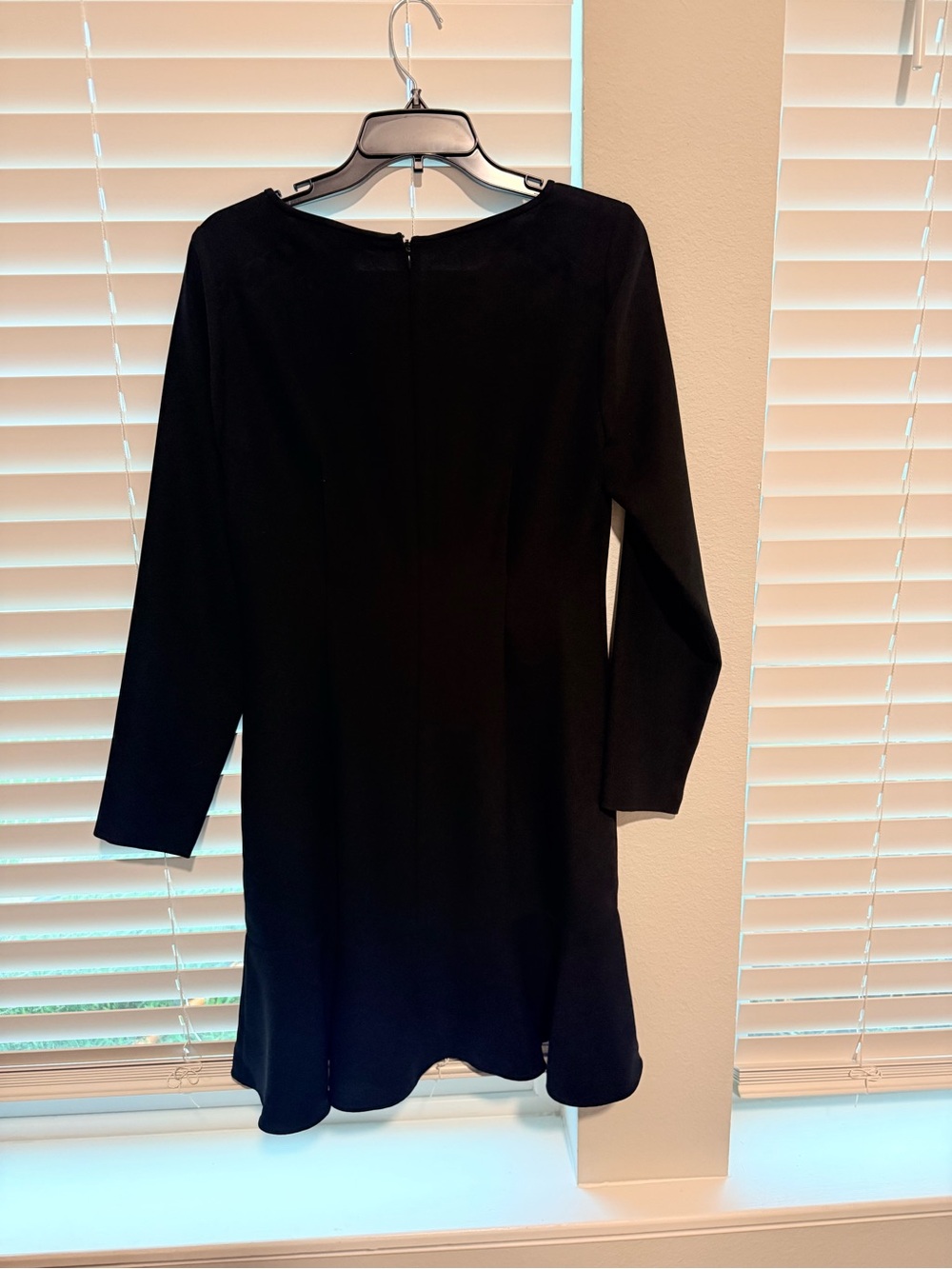 Banana Republic Black Long-Sleeve A-Line Dress